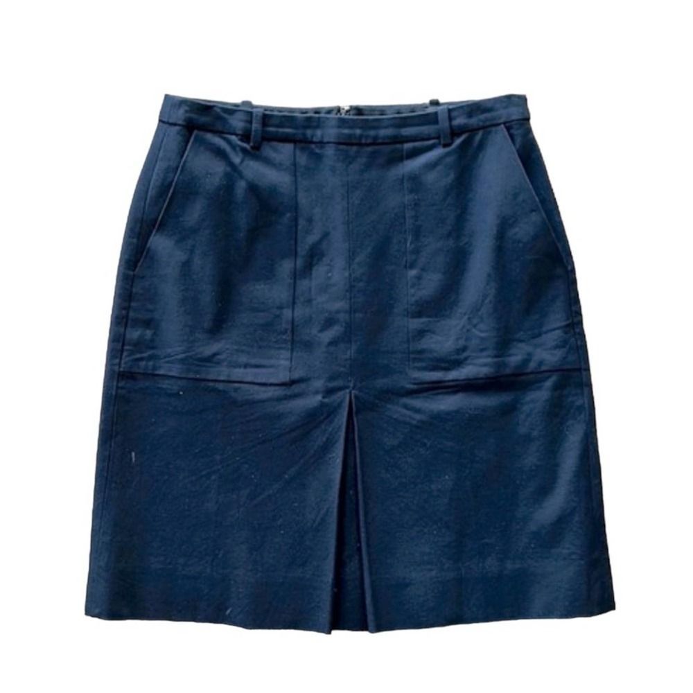 J. crew Navy blue pencil skirt with packets women’s size 6 petite NWOT